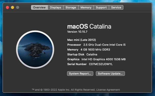 About This Mac